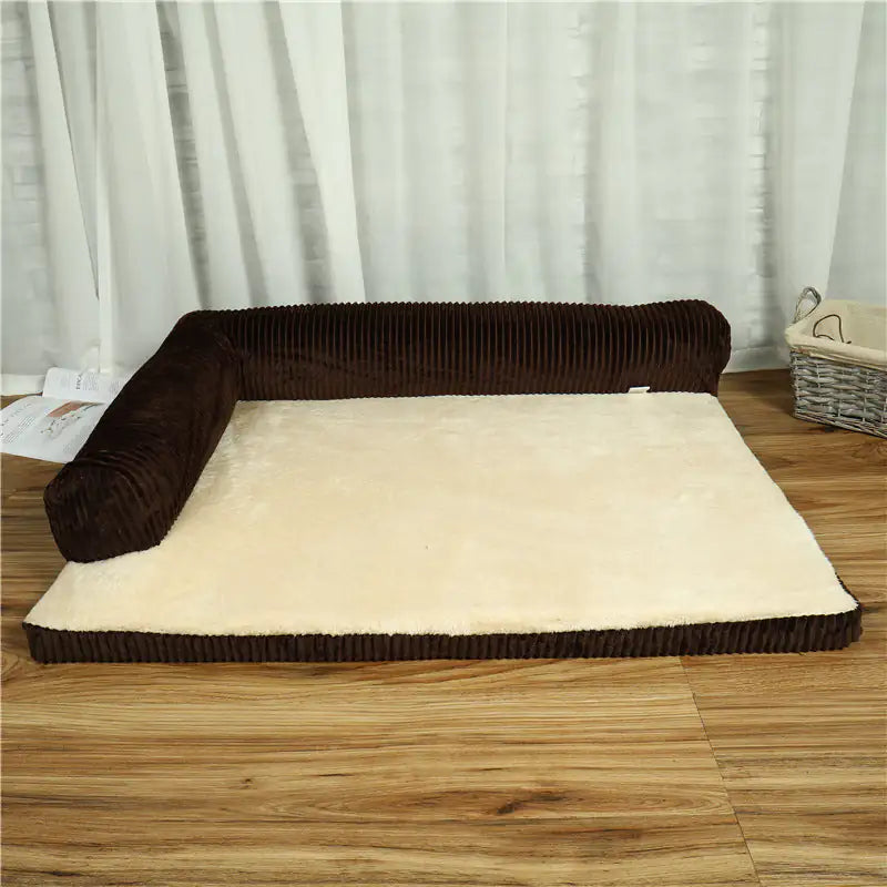 Corduroy Orthopedic Pet Sofa Bed – Soft, Non-Slip Dog Bed for Small to XL Pets