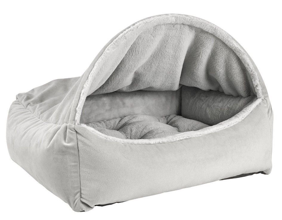 Canopy Dog Bed | Plush Covered Bed for Comfort & Security