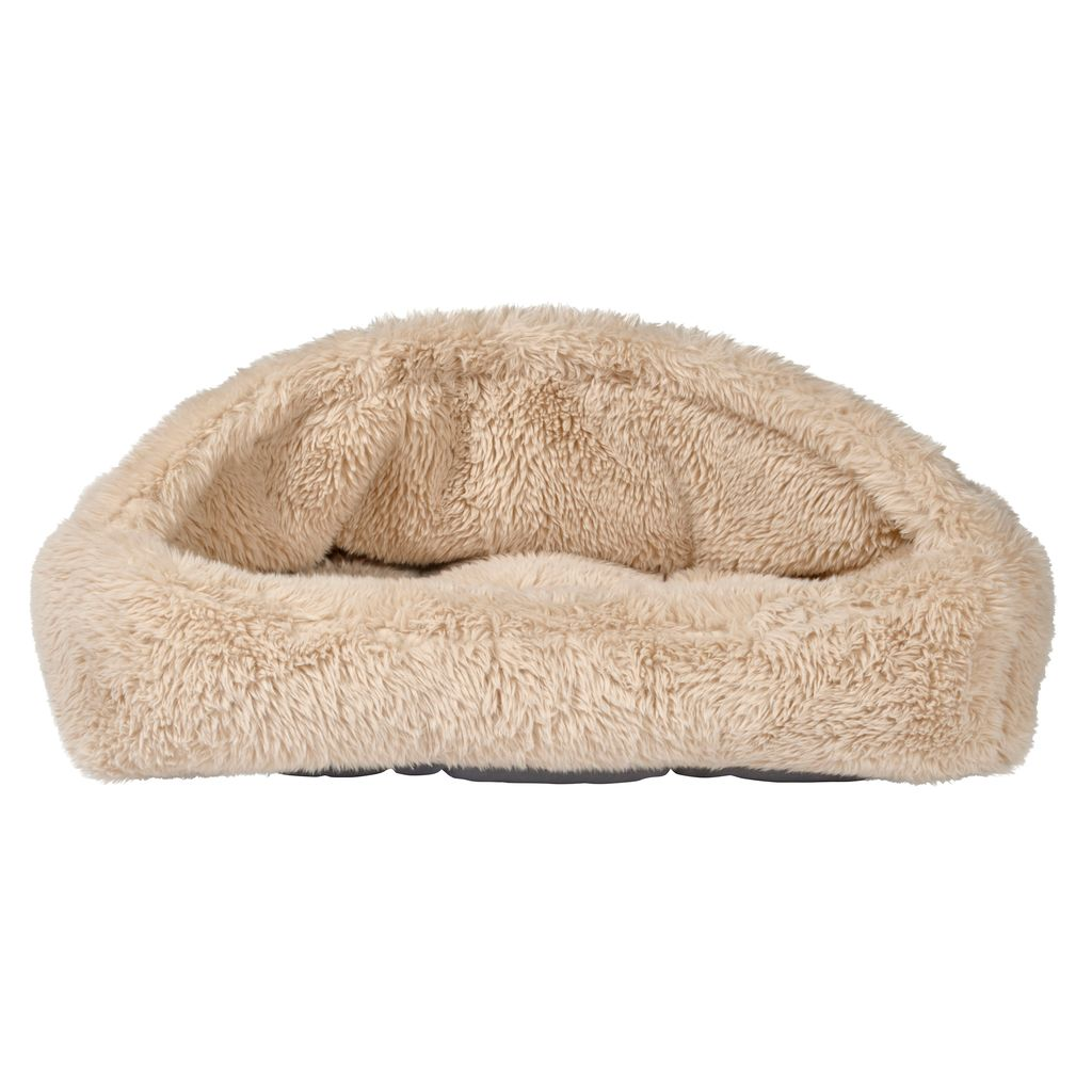 Canopy Cozy Dog Bed | Plush Covered Bed for Calm & Comfort