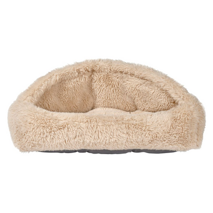 Canopy Cozy Dog Bed | Plush Covered Bed for Calm & Comfort