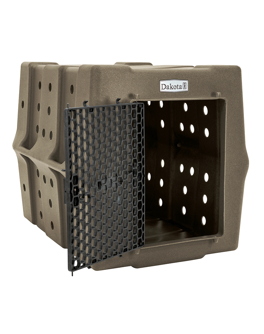 Dakota 283 CRaTE Economy Dog Kennel – Large Coyote Granite, Heavy-Duty One-Piece Design with Dual-Swing Door, Ventilated & Portable Crate