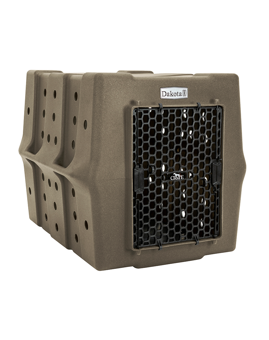 Dakota 283 CRaTE Economy Dog Kennel – Large Coyote Granite, Heavy-Duty One-Piece Design with Dual-Swing Door, Ventilated & Portable Crate