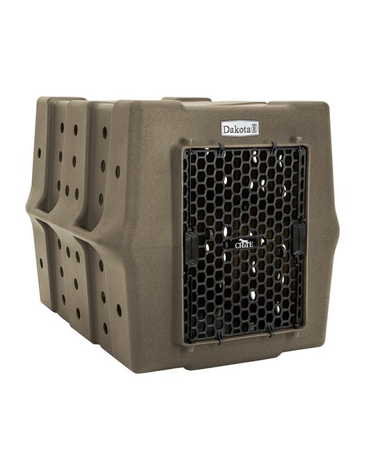 Dakota 283 CRaTE Economy Dog Kennel – X-Large Coyote Granite, Heavy-Duty One-Piece Design with Dual-Swing Door, Ventilated & Portable Crate