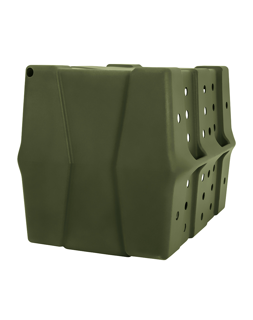 Dakota 283 CRaTE Economy Dog Kennel – X-Large Olive Green, Heavy-Duty One-Piece Design with Dual-Swing Door, Ventilated & Portable Crate