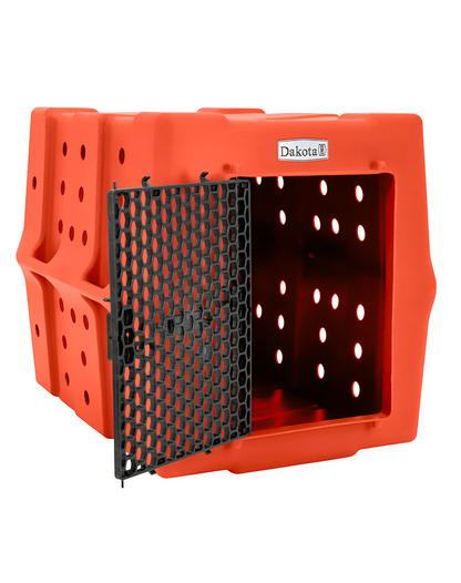 Dakota 283 CRaTE Economy Dog Kennel – X-Large Orange, Heavy-Duty One-Piece Design with Dual-Swing Door, Ventilated & Portable Crate