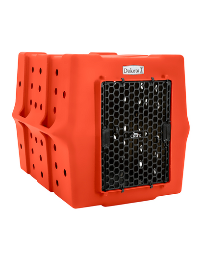 Dakota 283 CRaTE Economy Dog Kennel – X-Large Orange, Heavy-Duty One-Piece Design with Dual-Swing Door, Ventilated & Portable Crate