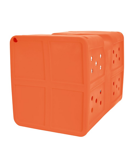 Dakota 283 G3 Dog Kennel – Large Orange, Framed Door with Keyed Latch, Ventilated & Stackable Crate, 35.2" x 24.5" x 26.5"