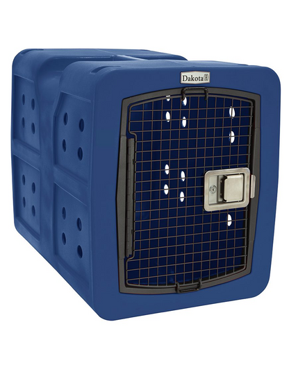 Dakota 283 G3 Dog Kennel – Medium Blue, Framed Door with Keyed Latch, Ventilated & Stackable Crate, 31" x 21.5" x 25.5"
