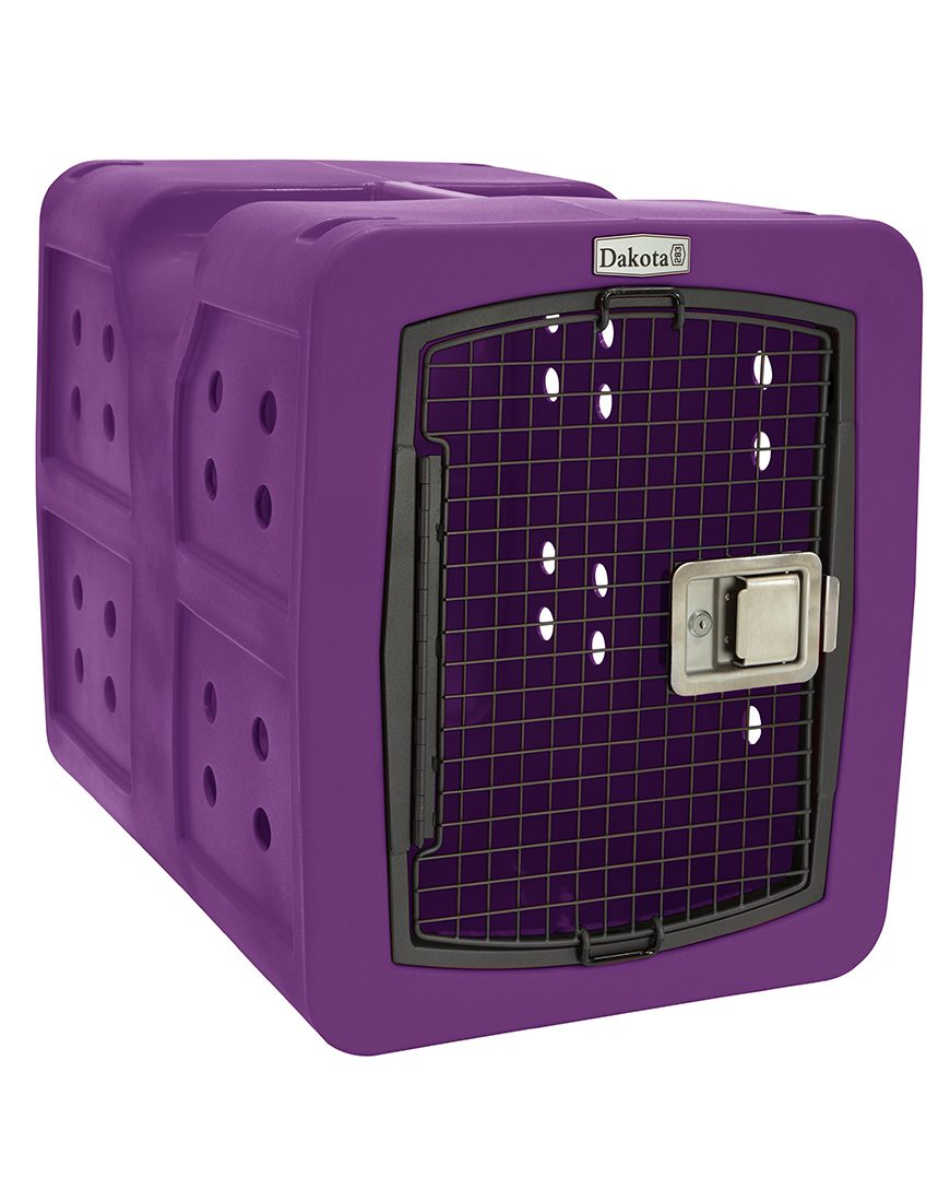 Dakota 283 G3 Dog Kennel – Medium Purple, Framed Door with Keyed Latch, Ventilated & Stackable Crate, 31" x 21.5" x 25.5"