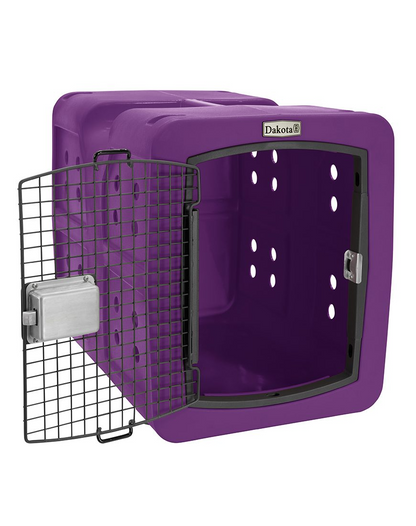 Dakota 283 G3 Dog Kennel – Medium Purple, Framed Door with Keyed Latch, Ventilated & Stackable Crate, 31" x 21.5" x 25.5"