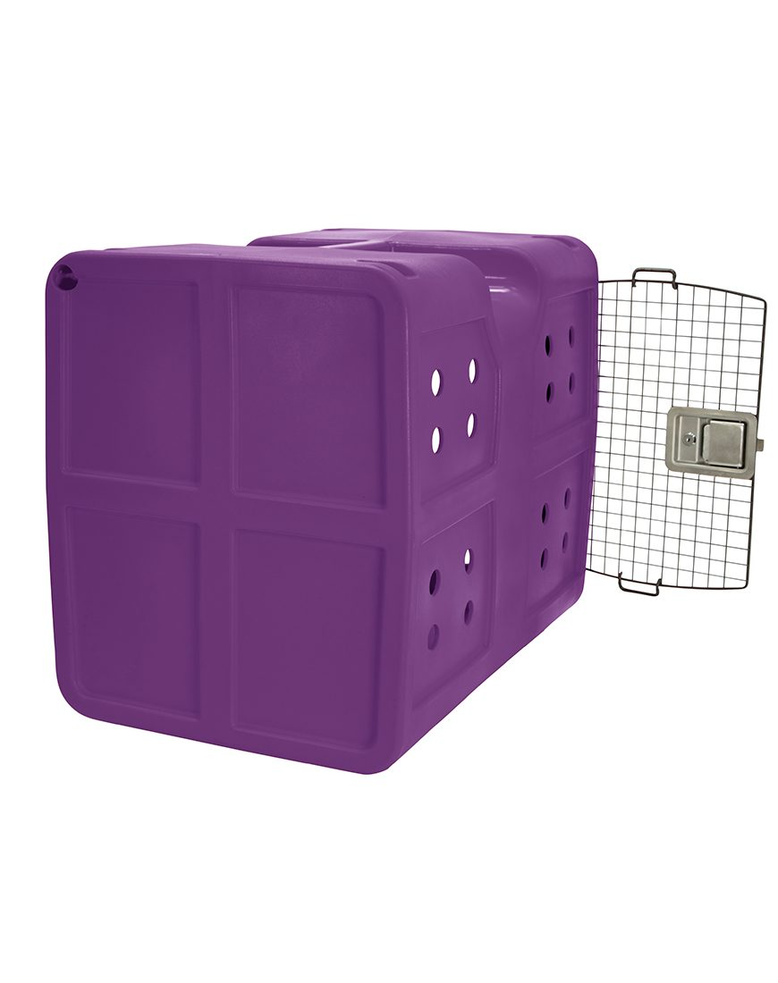 Dakota 283 G3 Dog Kennel – Medium Purple, Framed Door with Keyed Latch, Ventilated & Stackable Crate, 31" x 21.5" x 25.5"