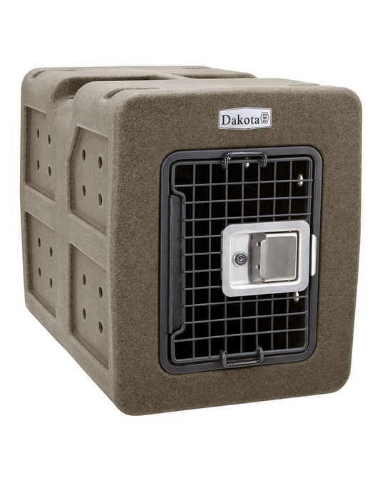 Dakota 283 G3 Dog Kennel – Small Coyote Granite, Framed Door with Keyed Latch, Ventilated & Stackable Crate, 23" x 16" x 18.75"