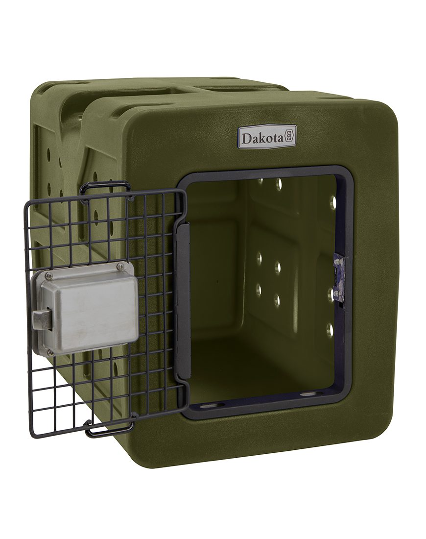 Dakota 283 G3 Dog Kennel – Medium Olive Green, Framed Door with Keyed Latch, Ventilated & Stackable Crate, 31" x 21.5" x 25.5"