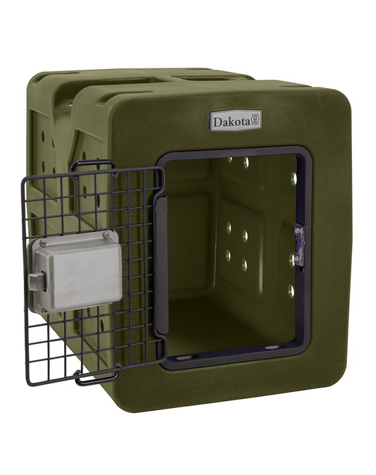 Dakota 283 G3 Dog Kennel – Small Olive Green, Framed Door with Keyed Latch, Ventilated & Stackable Crate, 23" x 16" x 18.75"