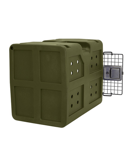 Dakota 283 G3 Dog Kennel – Medium Olive Green, Framed Door with Keyed Latch, Ventilated & Stackable Crate, 31" x 21.5" x 25.5"