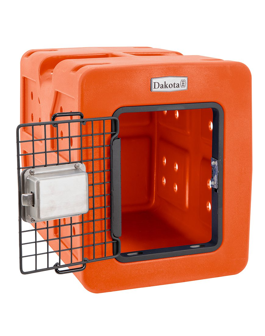 Dakota 283 G3 Dog Kennel – Medium Orange, Framed Door with Keyed Latch, Ventilated & Stackable Crate, 31" x 21.5" x 25.5"