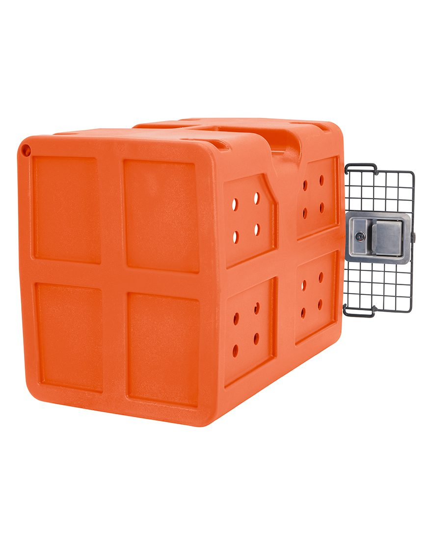 Dakota 283 G3 Dog Kennel – Medium Orange, Framed Door with Keyed Latch, Ventilated & Stackable Crate, 31" x 21.5" x 25.5"