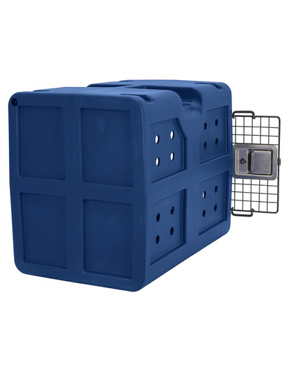 Dakota 283 G3 Dog Kennel – Small Blue, Framed Door with Keyed Latch, Ventilated & Stackable Crate, 23" x 16" x 18.75"