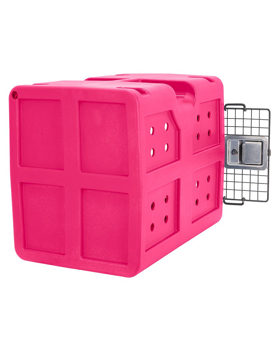 Dakota 283 G3 Dog Kennel – Small Pink, Framed Door with Keyed Latch, Ventilated & Stackable Crate, 23" x 16" x 18.75"