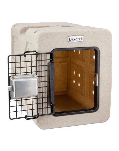 Dakota 283 G3 Dog Kennel – Small Sandstone, Framed Door with Keyed Latch, Ventilated & Stackable Crate, 23" x 16" x 18.75"