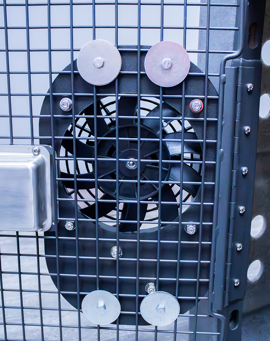 Dakota 283 Dog Crate Ventilation Fan – Portable 12V Cooling Fan with Adjustable Speeds, Quiet Airflow & Pet-Safe Protective Grill