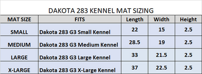 Dakota 283 G3 Kennel Mat – Medium, Cushioned Dog Crate Pad for Comfort & Joint Support, Water-Resistant and Washable