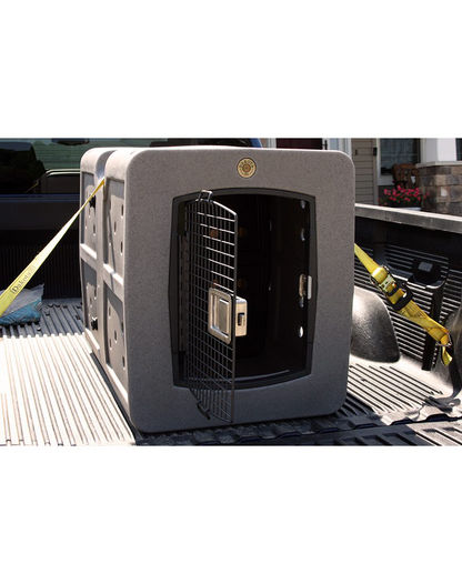 Dakota 283 Ratchet Strap – 10 Ft Nylon Tie-Down with Steel Frame & Hooks, Rubber Handles, 2000 lb Capacity, Fits Dog Kennels & Crates