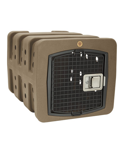 Dakota 283 T1 Dog Kennel – Coyote Granite, Small/Medium Crate with Keyed Latch, Rear Handle & Ventilation, 30" x 21.5" x 20"