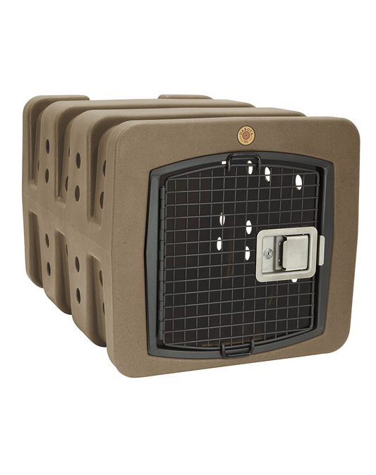 Dakota 283 T1 Dog Kennel – Coyote Granite, Small/Medium Crate with Keyed Latch, Rear Handle & Ventilation, 30" x 21.5" x 20"