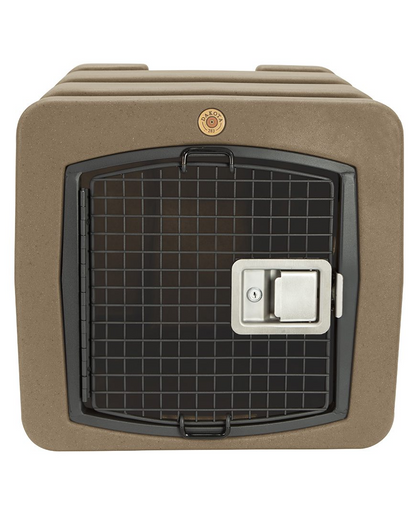 Dakota 283 T1 Dog Kennel with Dakota Guard – Coyote Granite, Small/Medium Crate with Keyed Latch, Rear Handle & Ventilation, 30" x 21.5" x 20"