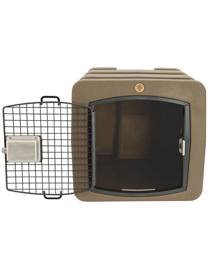 Dakota 283 T1 Dog Kennel – Coyote Granite, Small/Medium Crate with Keyed Latch, Rear Handle & Ventilation, 30" x 21.5" x 20"