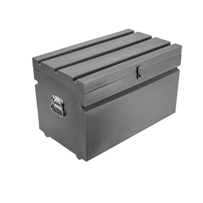 Dakota 283 Tack Trunk Storage Box – Dark Granite, Heavy-Duty Polyethylene with Lockable Hasp, Removable Accessory Trays, Weather-Resistant & Portable