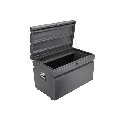 Dakota 283 Tack Trunk Storage Box – Dark Granite, Heavy-Duty Polyethylene with Lockable Hasp, Removable Accessory Trays, Weather-Resistant & Portable
