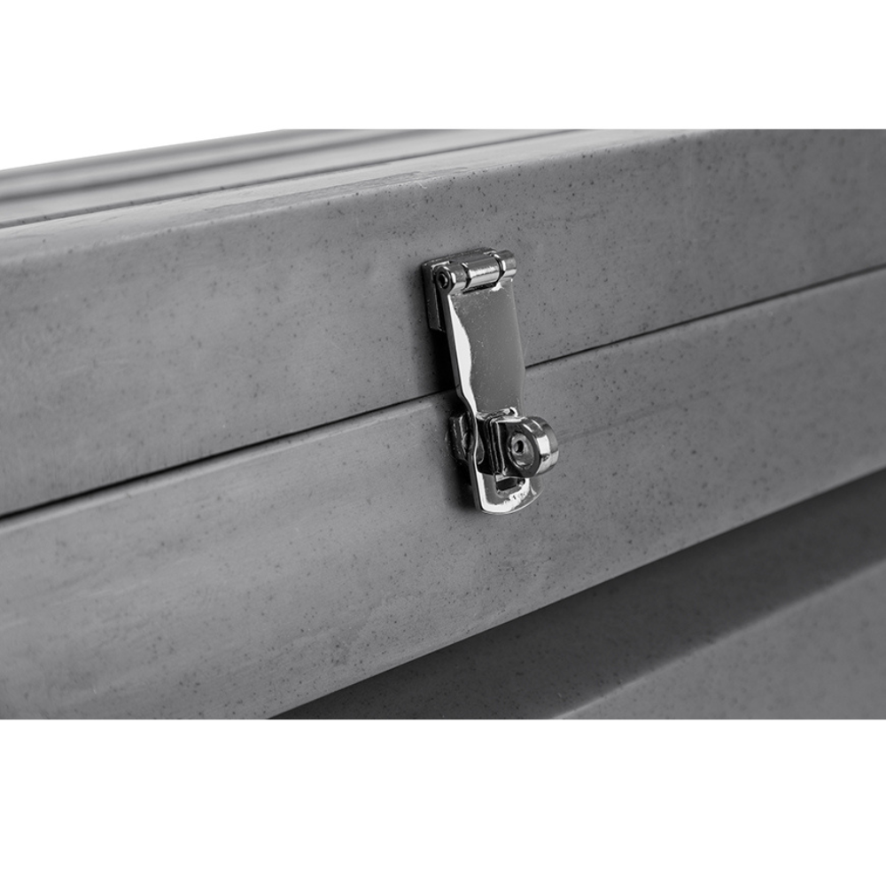 Dakota 283 Tack Trunk Storage Box – Dark Granite, Heavy-Duty Polyethylene with Lockable Hasp, Removable Accessory Trays, Weather-Resistant & Portable