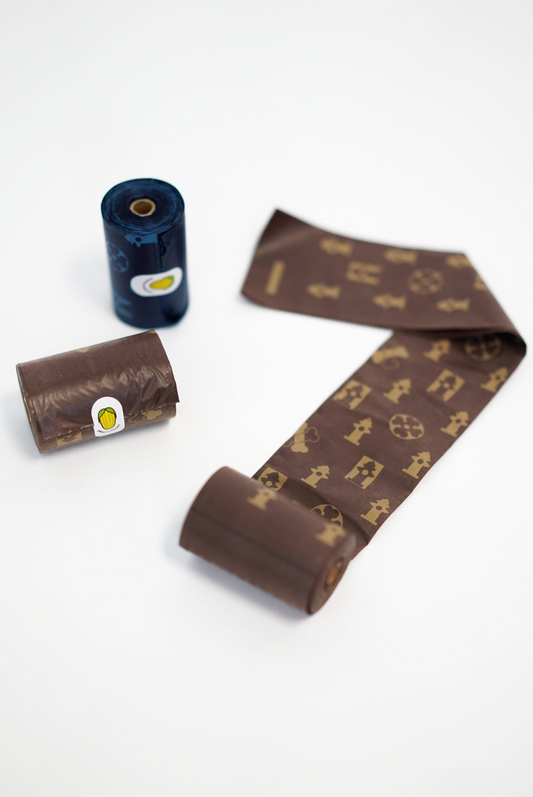 Pooie Vuiton Eco-Friendly Dog Poop Bags – 8 Pack (120 Bags) Cornstarch-Based, Durable & Stylish Waste Bags for Dogs