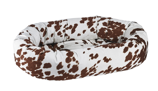 Donut Bed Durango – Oval Pet Bed with Removable Washable Cover & Tufted Cushion, Upholstery-Grade Fabric, High-Memory Polyester Fill, YKK Zippers, Doubles as Crate or Travel Mat
