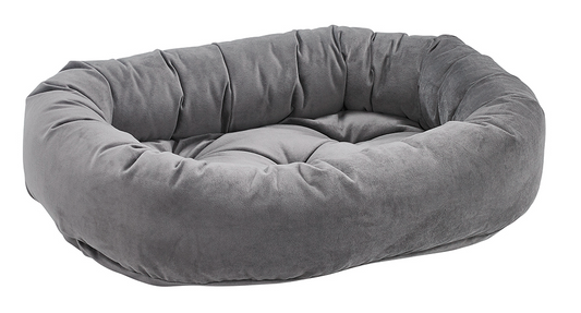Donut Bed Dusk – Oval Pet Bed with Removable Washable Cover & Tufted Cushion, Upholstery-Grade Fabric, High-Memory Polyester Fill, YKK Zippers, Doubles as Crate or Travel Mat