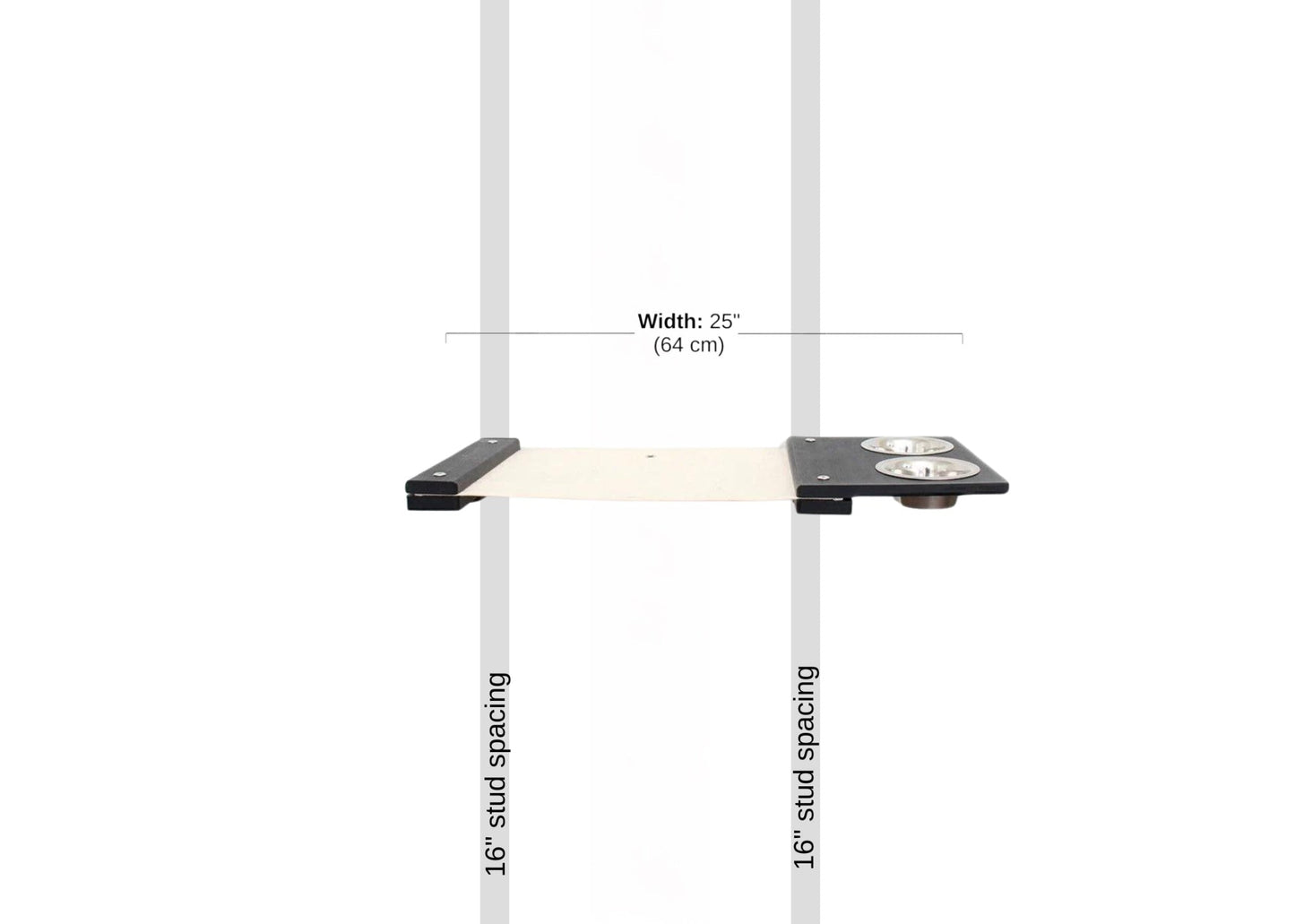 Dog Proof Cat Feeder - Wall-Mounted - Raised
