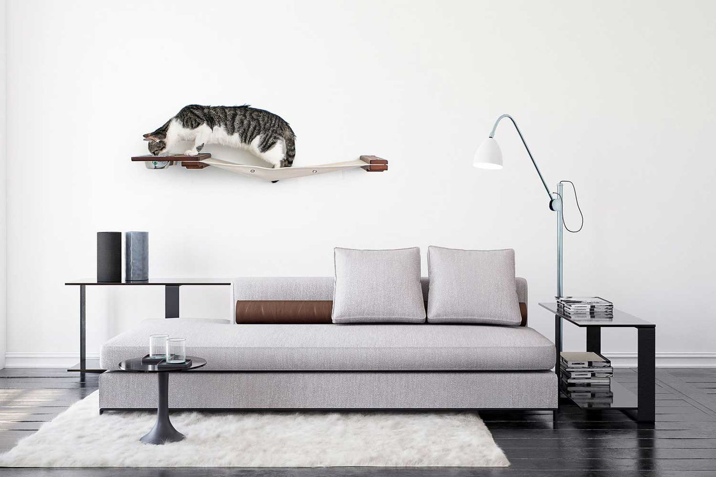 Dog Proof Cat Feeder - Wall-Mounted - Raised