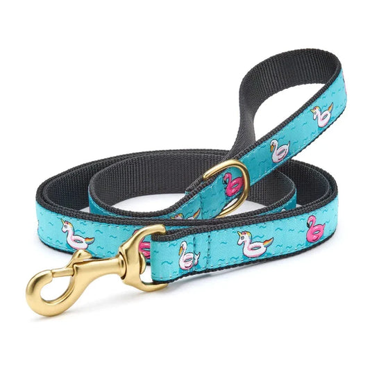 Up Country Floaties Dog Harness & Leash Matching Set – Made in USA, Adjustable Step-In Harness with Matching 5-ft Leash, Cast Brass Hardware, Machine Washable (Small–Large Dogs)