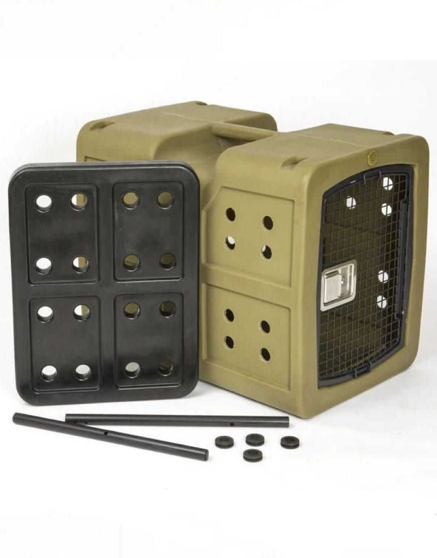 Dakota 283 Forever Insert Kennel Divider with Dakota Guard – Medium, Black Molded Plastic with Nylon Support Rods, Adjustable Ventilated 2-Piece Design