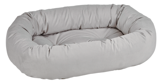 Donut Bed Granite – Oval Pet Bed with Removable Washable Cover & Tufted Cushion, Upholstery-Grade Fabric, High-Memory Polyester Fill, YKK Zippers, Doubles as Crate or Travel Mat