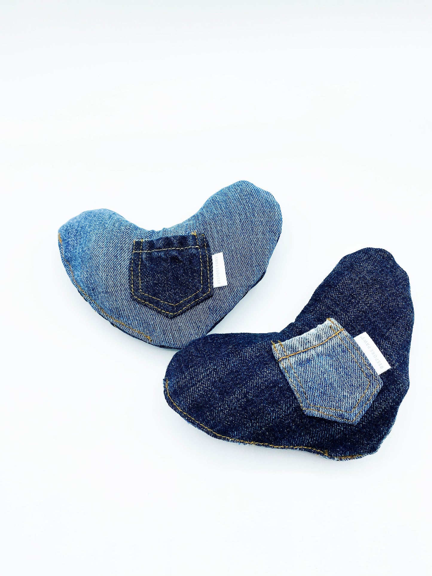 Heart Squeaker Dog Toy | Eco-Friendly Upcycled Denim Plush with Hidden Treat Pocket