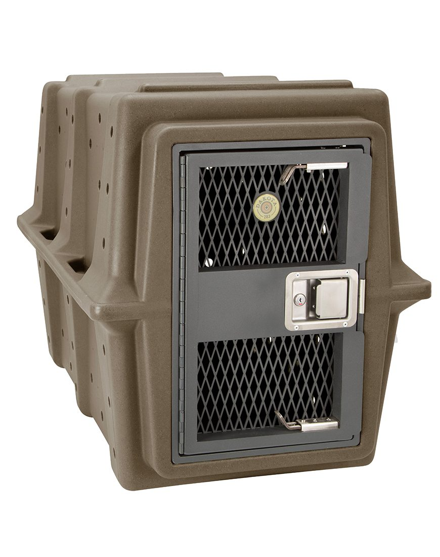 Dakota 283 Hero Dog Kennel – Coyote Granite, Heavy-Duty Military-Grade Crate with Lockable Paddle Latch & Chew-Resistant Ventilation