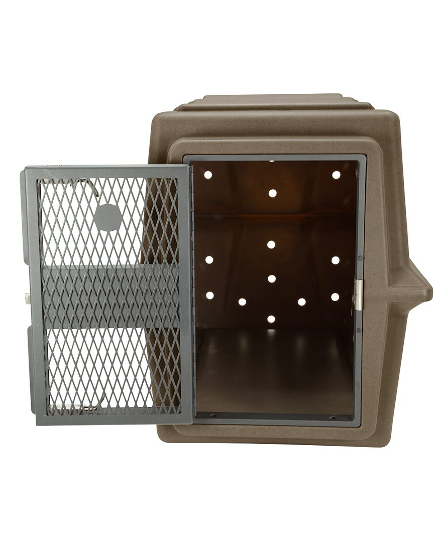 Dakota 283 Hero Dog Kennel – Coyote Granite, Heavy-Duty Military-Grade Crate with Lockable Paddle Latch & Chew-Resistant Ventilation