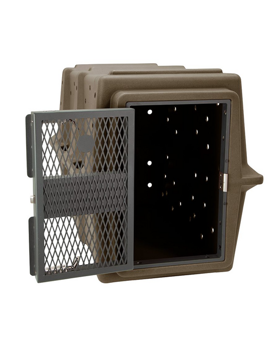 Dakota 283 Hero Dog Kennel with Dakota Guard – Coyote Granite, Heavy-Duty Military-Grade Crate with Lockable Paddle Latch & Chew-Resistant Ventilation