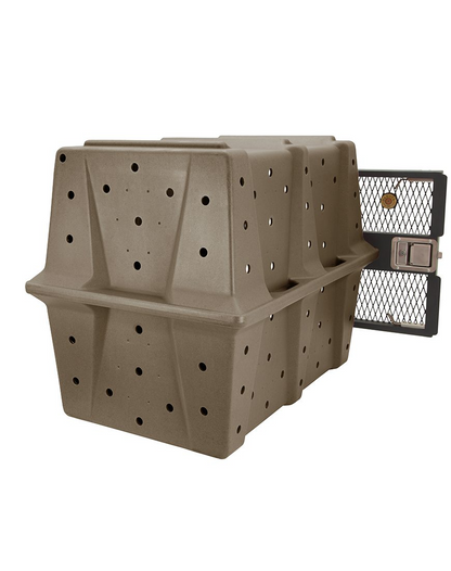 Dakota 283 Hero Dog Kennel – Coyote Granite, Heavy-Duty Military-Grade Crate with Lockable Paddle Latch & Chew-Resistant Ventilation