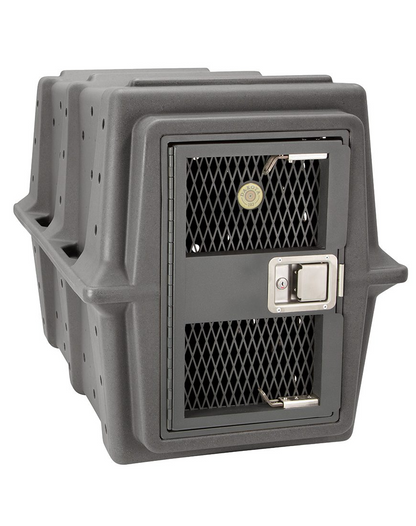 Dakota 283 Hero Dog Kennel with Dakota Guard – Dark Granite, Heavy-Duty Military-Grade Crate with Lockable Paddle Latch & Chew-Resistant Ventilation