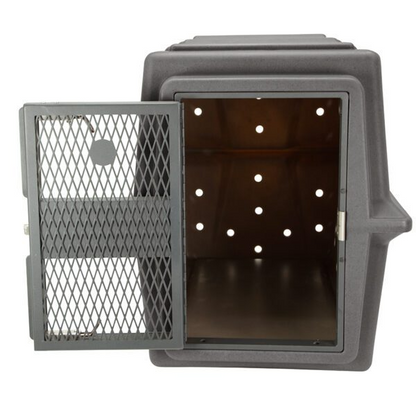 Dakota 283 Hero Dog Kennel with Dakota Guard – Dark Granite, Heavy-Duty Military-Grade Crate with Lockable Paddle Latch & Chew-Resistant Ventilation