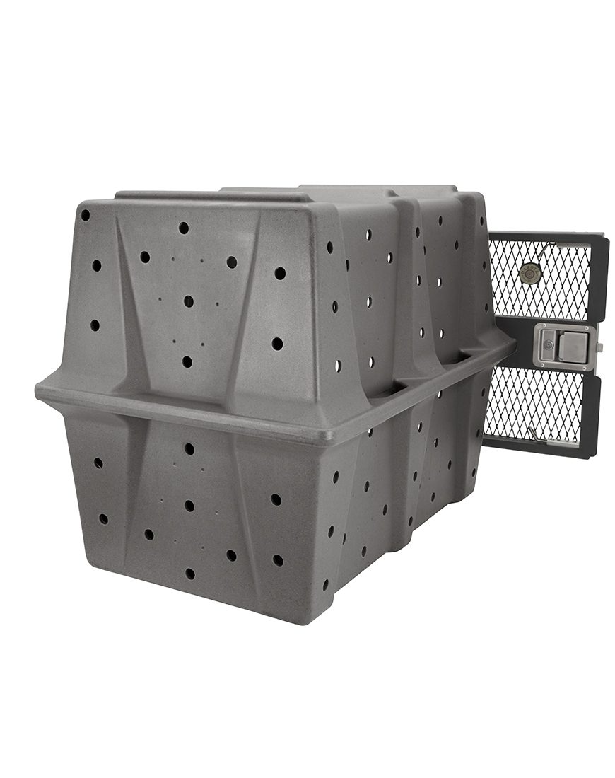 Dakota 283 Hero Dog Kennel – Dark Granite, Heavy-Duty Military-Grade Crate with Lockable Paddle Latch & Chew-Resistant Ventilation